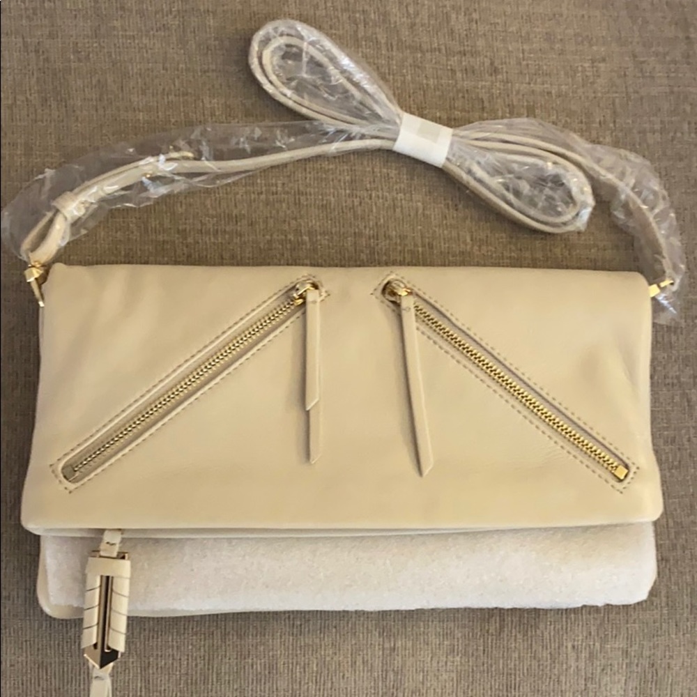 Stella & Dot Covet Waverly Stone Leather Bag, New